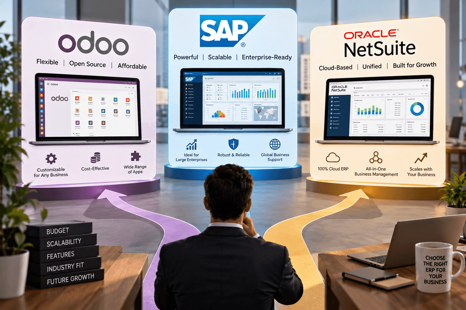 Odoo vs SAP vs NetSuite: Which ERP Is Right for Your Business? (2026)