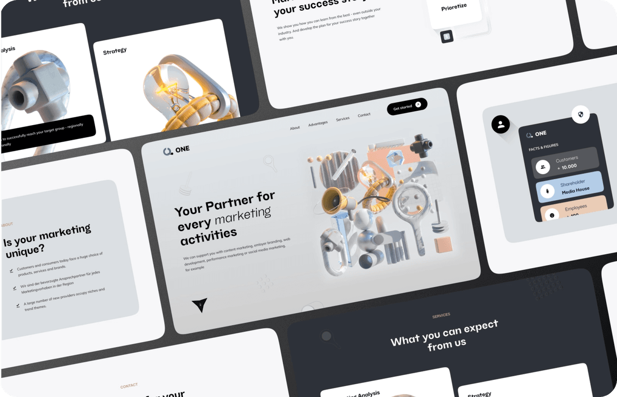 Complete visual identity systems built to keep your brand consistent everywhere.